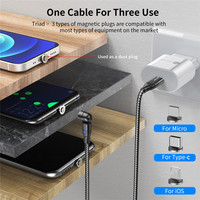 USLION 60W kabel magnetyczny szybkie ładowanie 4.0 kabel USB C do typu C PD szybkie ładowanie dla Huawei P40 kabel ładowarki danych dla MacBook 5